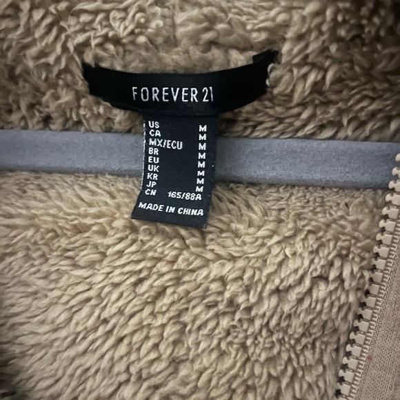 Forever 21 women’s Brown Zip-Up Sweater - Picture 4 of 4